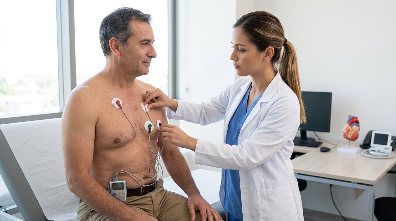 ¿Cómo prepararse para un Holter? Colocación de electrodos para examen cardíaco